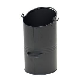 Heavy Duty Pewter/Brush Steel Coal Hod 16"  coal Bucket/ Scuttle & Handle C141 